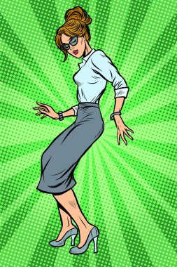 Dans eden iş kadını. Disko dans kulübü müziği