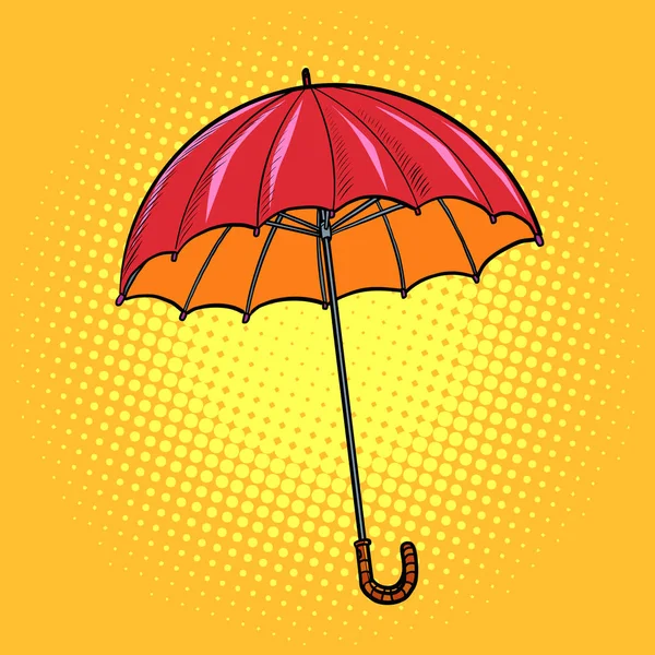 Red umbrella. autumn accessory — Stock Vector
