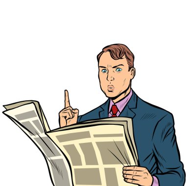 Dikkat. adam bir gazete okuma