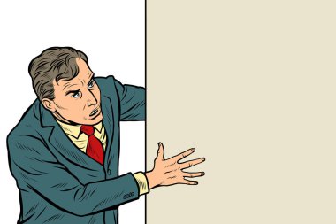 İşadamı sunum kopya alanı afişi