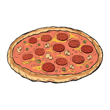 pizza sosis mantar