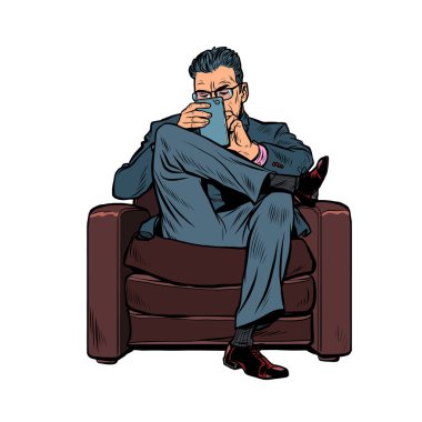 Erkek bir işadamı akıllı telefon kullanır.