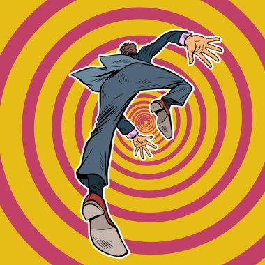 Erkek işadamı öne düşüyor.