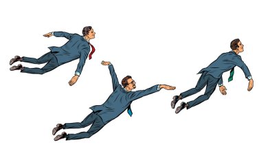 İş adamı kuş gibi uçar