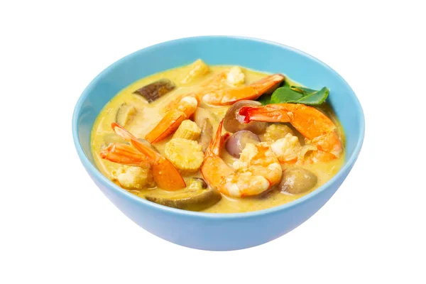 Closeup plate of thailand green curry soup with coconut milk and — Stock Image Closeup plate of thailand green curry soup with coconut milk and Royalty Free Stock Images