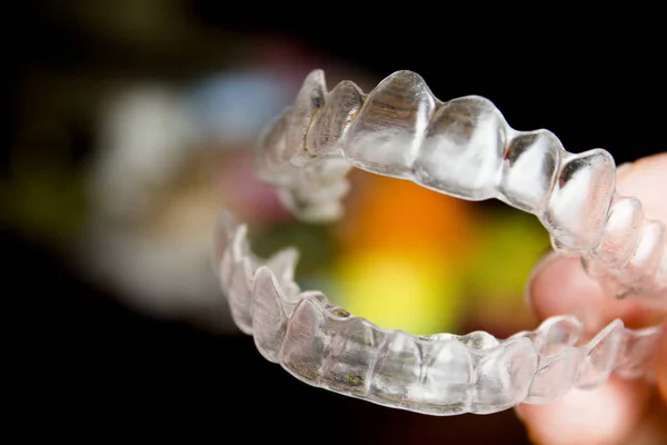 Orthodontie Invisible Pour Aligner Les Dents — Photo