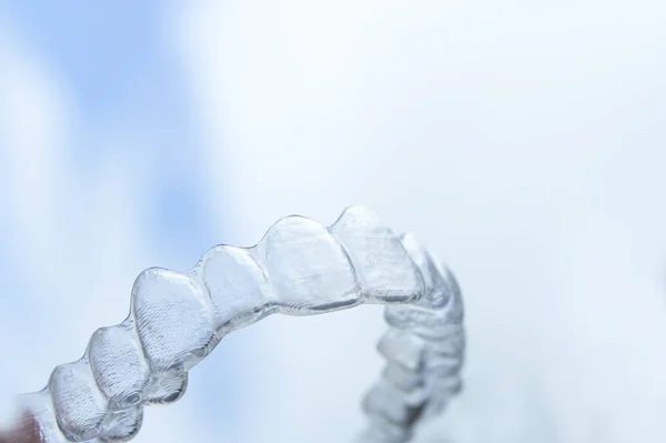 Ortodontia Invisível Para Alinhar Dentes — Fotografia de Stock