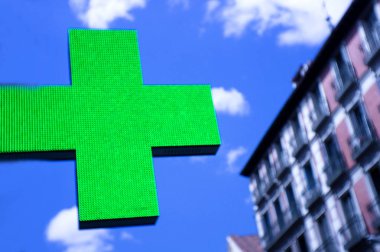 Bir haç şeklinde işaret bir eczane varlığını gösteren