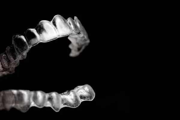 Ortodontia Dentária Transparente Para Corrigir Alinhamento Dentário Não Pessoas — Fotografia de Stock