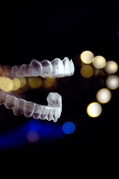 Transparent Dental Orthodontics Correct Dental Alignment People — Stock Photo, Image