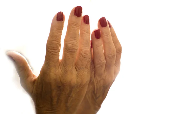 Hands Old Woman Elderly Caregiver — Stock Photo, Image