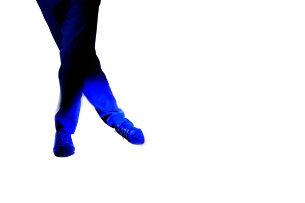 Танцовщица Ног Танцует Сальсу Копирование Пространства — стоковое фото