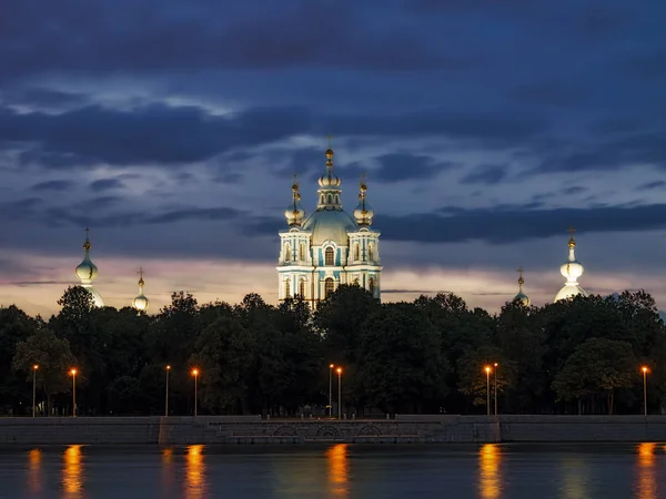 Rear View Smolny Cathedral Saint Petersburg Russia — Stock Photo, Image