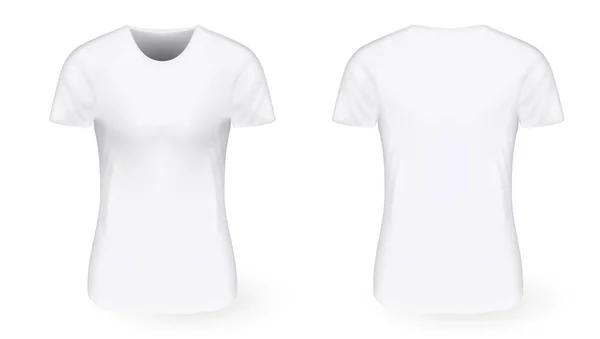 Beyaz Arka Plan Üzerinde Spor Shirt Işgal Beyaz Kadın Eps10 — Stok Vektör