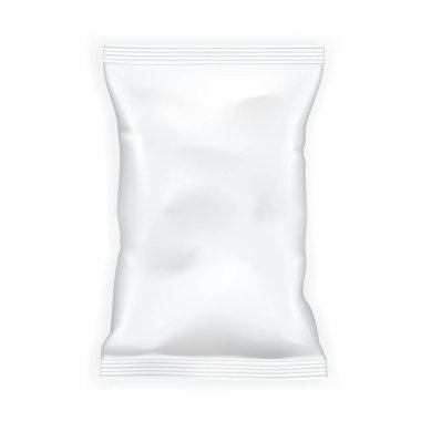Beyaz boş folyo gıda Snack poşet çanta