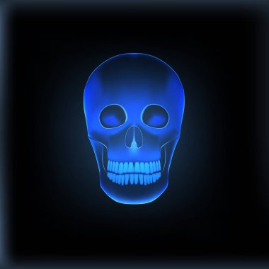 Gerçekçi X-ray kafatası tıbbi görüntü