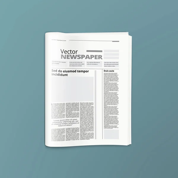 Ρεαλιστική εφημερίδα ή ειδησεογραφικό περιοδικό αφηρημένη πρότυπο — Διανυσματικό Αρχείο