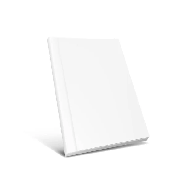 Білий чистий журнал або обкладинка книги на білому — стоковий вектор