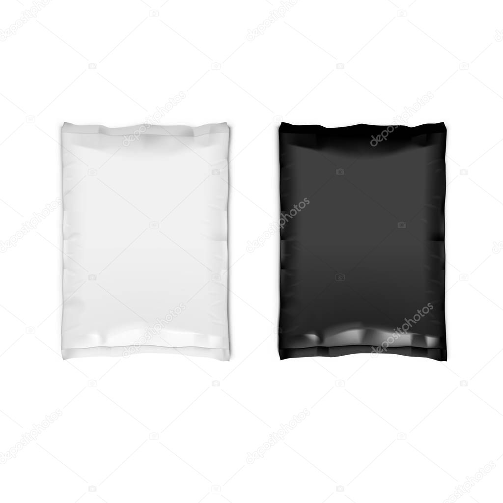 White And Black Llaminated Clear Full Paper Bag