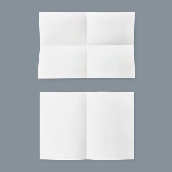 Nota de hoja de papel plegada con sombra transparente — Vector de stock