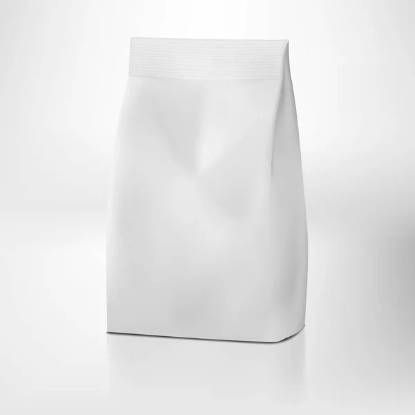 Jasné bílé řemeslo Paper Bag Pack bez držadla — Stockový vektor