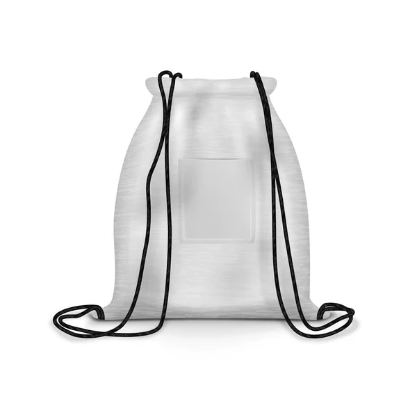 Realistic White Sport Backpack Bag Eps10 Vector — Stock Vector