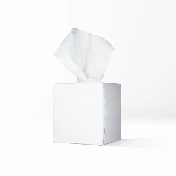 現実的な紙ナプキン ボックスは 白い背景で隔離 Eps10 ベクトル — ストックベクタ