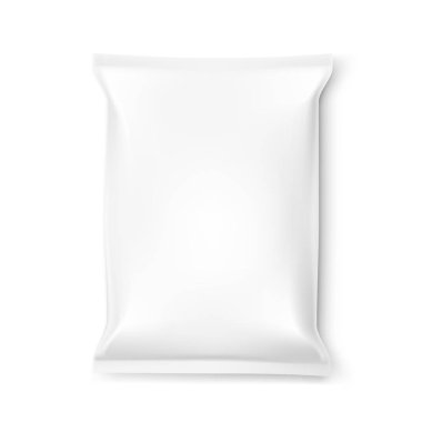 Basit açık beyaz gıda Snack yastık çanta