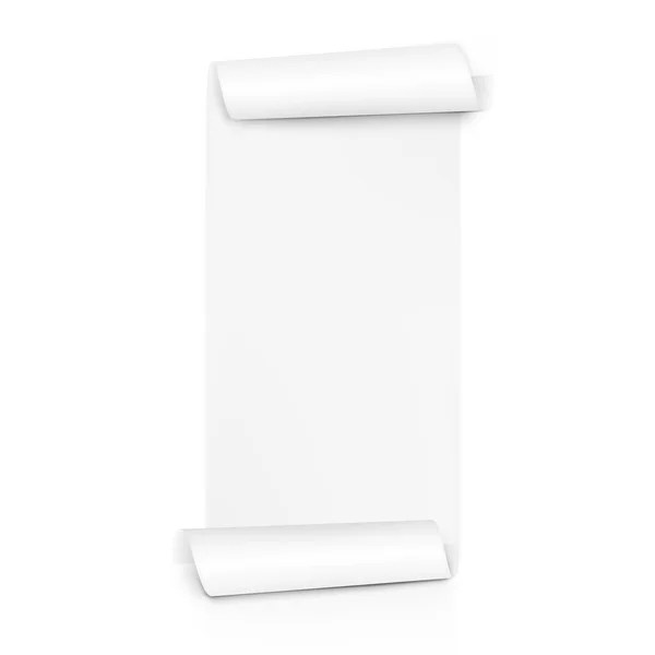 Klare weiße Papierrolle. Blechrolle auf beiden Seiten — Stockvektor