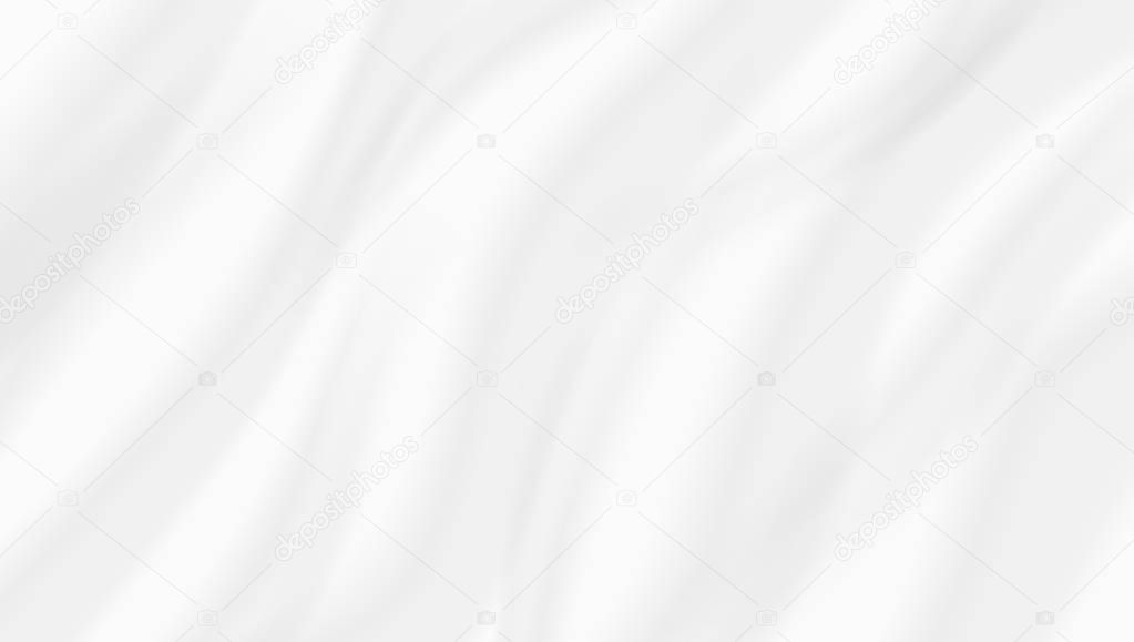 Abstract White Background Wavy Silk Fabric Cloth