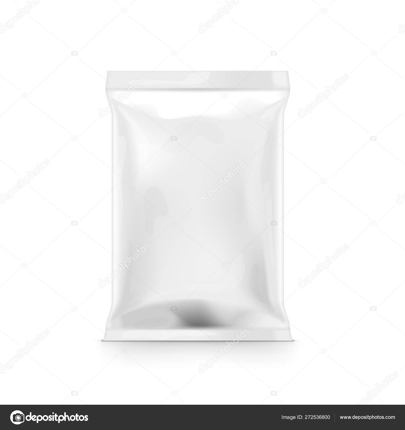 White Clear Plastic Bag Packaging For Snack Stock Vector by ©prahprah  272536800