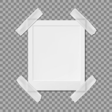 Gri Koli Bandı ile Sabit Boş Fotoğraf Çerçevesi