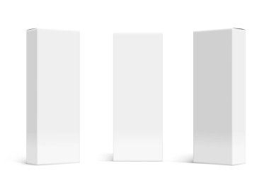 Çeşitli Açı 3B Boş Paket Kutusu Ayarları