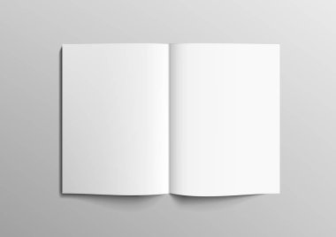 Gerçekçi Net 3D Broşür, Dergi veya Kitap Hazırlama