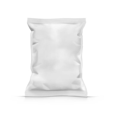 Blank Crumpled Foil Or Paper Food Pouch Sachet Bag Packaging clipart