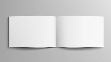 Dark Boş A4 Gerçekçi Manzara Açık Broşür