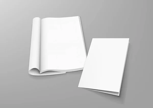 Blanko-Katalog oder Zeitschriften reinigen, Buch-Attrappe — Stockvektor
