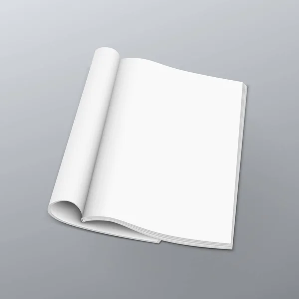 Limpiar el catálogo en blanco o revistas, Libro Mock Up — Vector de stock