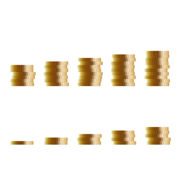 Από 1 έως 10 Αριθμός κερμάτων για ενημερωτικά γραφήματα — Διανυσματικό Αρχείο