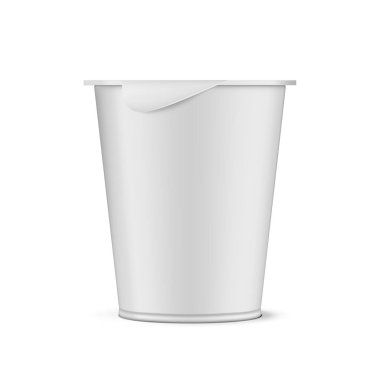 Folyo kapaklı yuvarlak plastik kap