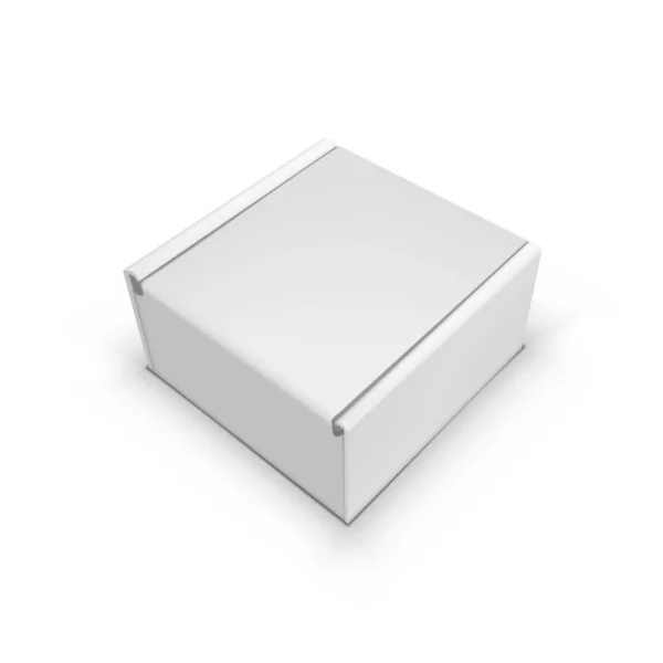 Blanco Tuck In Flap Packaging Paper Box — Stockvector