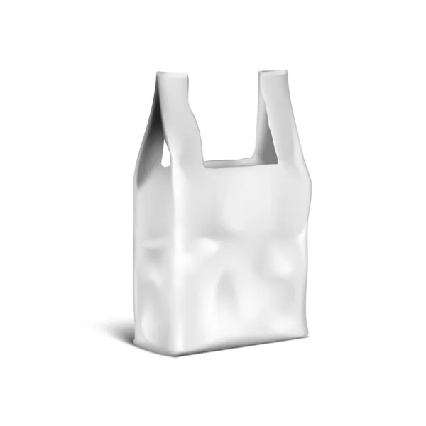 3D Zakupy Uchwyt jednorazowy plastikowy worek pakiet — Wektor stockowy