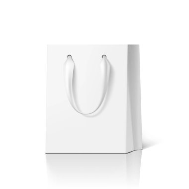 İpek saplı Boş Beyaz Kağıt Lüks Hediye Çantası