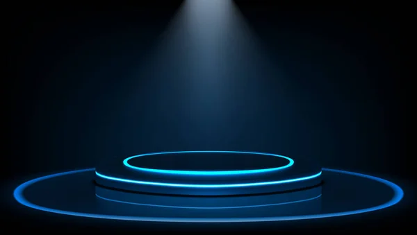 Sunum ve Parlak Podyum İçin Karanlık Sahne