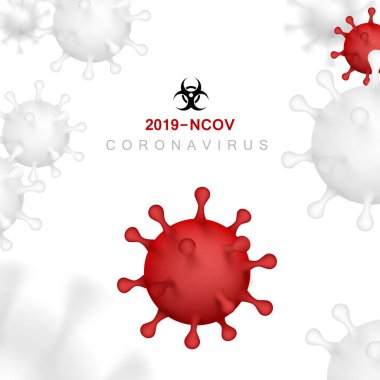 Coronavirus 2019-nCoV virüsü. EPS10 Vektörü