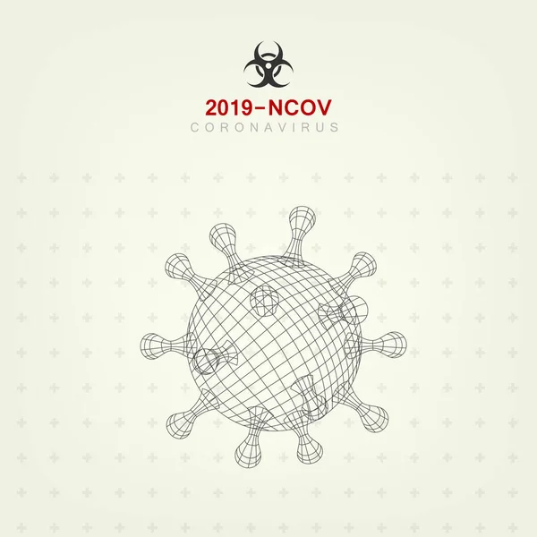 Outline Style Coronavirus 2019 Ncov Virus Covid Hintergrund Eps10 Vektor — Stockvektor