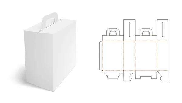 화이트 패키지 템플릿 클리어 박스와 Eps10 Vector — 스톡 벡터