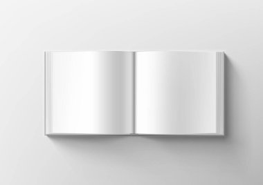 Beyaz Arkaplanda Boş Meydan Kataloğu Aç. EPS10 Vektörü