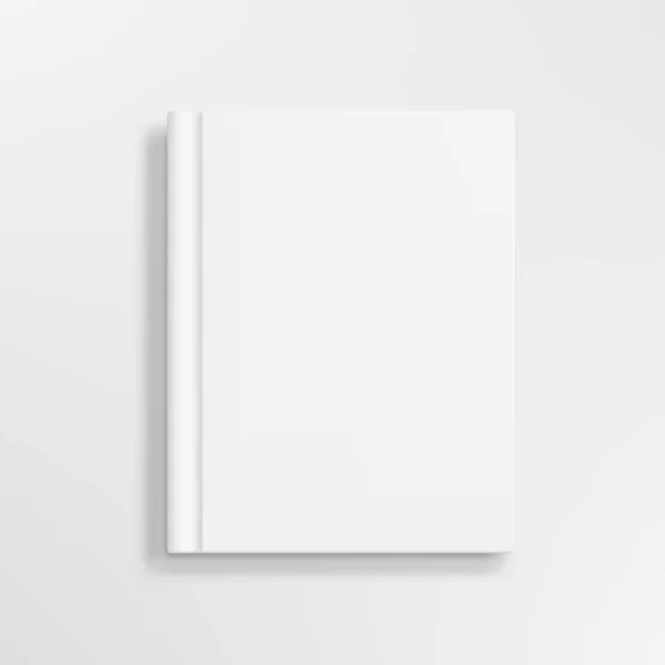 Couverture Livre Claire Fermé Vertical Book Magazine Notebook Sur Fond — Image vectorielle