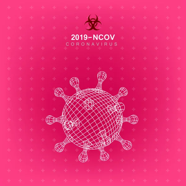 Outline Style Coronavirus 2019 Ncov Virus Covid Hintergrund Eps10 Vektor — Stockvektor